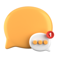 3d rendering of speech bubble icons, 3D Chat icon set. Set of 3d speak bubble. Chatting box, message box. Chat icon set. Balloon 3d style. png