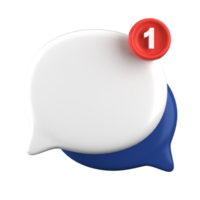 3d rendering of speech bubble icons, 3D Chat icon set. Set of 3d speak bubble. Chatting box, message box. Chat icon set. Balloon 3d style. png