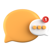 3d rendering of speech bubble icons, 3D Chat icon set. Set of 3d speak bubble. Chatting box, message box. Chat icon set. Balloon 3d style. png