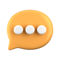 3d rendering of speech bubble icons, 3D Chat icon set. Set of 3d speak bubble. Chatting box, message box. Chat icon set. Balloon 3d style. png