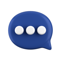 3d rendering of speech bubble icons, 3D Chat icon set. Set of 3d speak bubble. Chatting box, message box. Chat icon set. Balloon 3d style. png