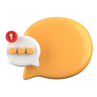 3d renderen van toespraak bubbel pictogrammen, 3d babbelen icoon set. reeks van 3d spreken bubbel. chatten doos, bericht doos. babbelen icoon set. ballon 3d stijl. png