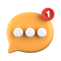 3d rendering of speech bubble icons, 3D Chat icon set. Set of 3d speak bubble. Chatting box, message box. Chat icon set. Balloon 3d style. png