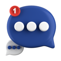 3d rendering of speech bubble icons, 3D Chat icon set. Set of 3d speak bubble. Chatting box, message box. Chat icon set. Balloon 3d style. png