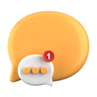 3d rendering of speech bubble icons, 3D Chat icon set. Set of 3d speak bubble. Chatting box, message box. Chat icon set. Balloon 3d style. png