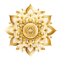 Golden arabesque islamic motif element Ai Generative png