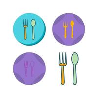 Spoon and Fork Vector Icon