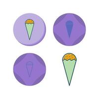 icono de vector de helado de cono