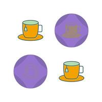 taza de té vector icono