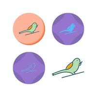 Bird Eating Worm Vector Icon