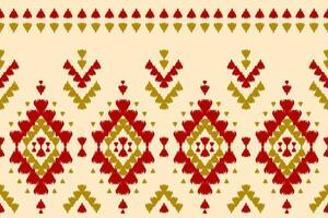 Abstract ethnic ikat art. Seamless pattern in tribal. Aztec geometric ornament print. vector