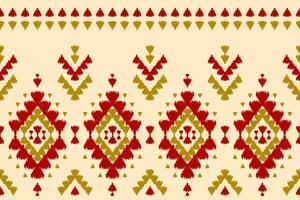 Abstract ethnic ikat art. Seamless pattern in tribal. Aztec geometric ornament print. vector