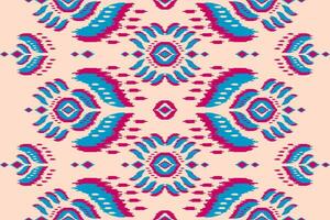 Abstract ethnic pattern art. Ikat seamless pattern traditional. American, Mexican style. vector