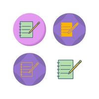 Notebook and Pen Vector Icon