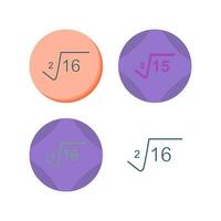 Square Root Vector Icon