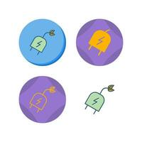 icono de vector de enchufe eléctrico