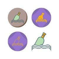 Bottle in Water Vector Icon