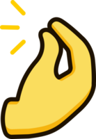 beliscado dedos ícone emoji adesivo png