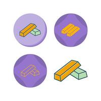 Gold Bars Vector Icon