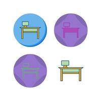 Office Desk Vector Icon