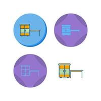 Table with Shelves Vector Icon