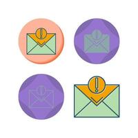 icono de vector de correo urgente