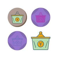 Yen Basket Vector Icon