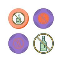 No Alcohol Vector Icon