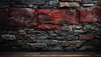 Vintage Rustic Wall Texture  Aged Grunge Illustration Background AI Generative photo