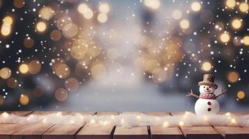 Celebrate Christmas Day with a Festive Christmas Background Snowfall Gift Boxes and Joyful Holiday Season Magic photo