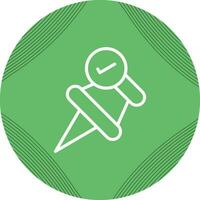 Pushpin with checkmark Vector Icon