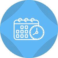 Calendar with clock Vector Icon