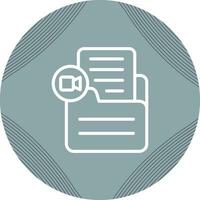 Document Insert Video Vector Icon