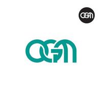Letter OGM Monogram Logo Design vector