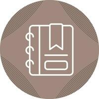 Writing pad with bookmark Vector Icon