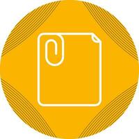 Paperclip with paper Vector Icon