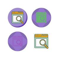 Web Search Vector Icon