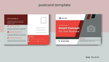 Corporate Business postcard design template, modern postcard design vector