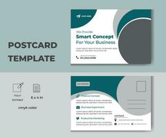 Corporate Business postcard design template, modern postcard design vector