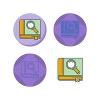 Search Book Vector Icon