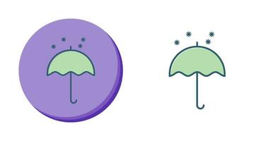 Umbrella with Snow Vector Icon