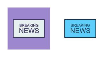 Breaking News on TV Vector Icon