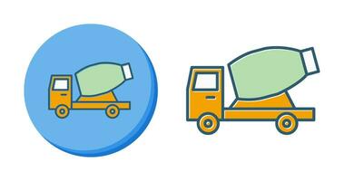 Cement Mixer Truck Vector Icon