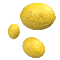 The lemon png image 3d rendering
