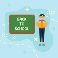 Vector flat illustration back to school