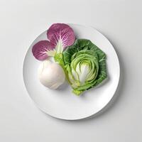 a plate with cabbage photo