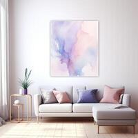 Artistic Watercolor Texture with Soft Blended Colors, Creating a Visually Calming Background for Marketing Content photo