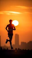 Running into the Sunrise - A Symbol of Endurance and Determination photo