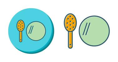 Brush and Mirror Vector Icon