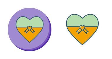 Heart shaped Gift Vector Icon